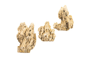 Stalagmite Wall Art Plated Brass, Set of 3, Assorted Size and Shape
