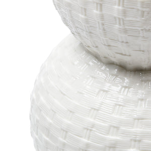 Charlotte Lamp with Shade 16-inch White Linen, with Gold | Charlotte Collection | Villa & House