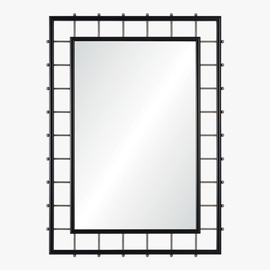 Ebony & Polished Stainless Steel Mirror