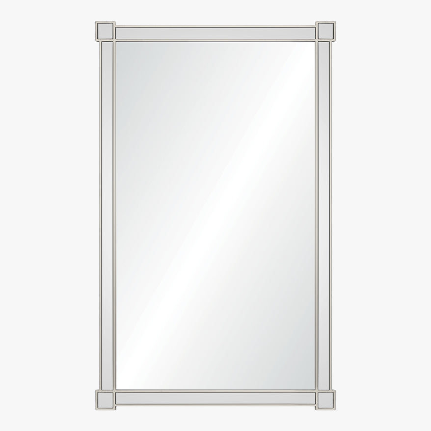 Antiqued Silver Leaf Mirror Framed Mirror