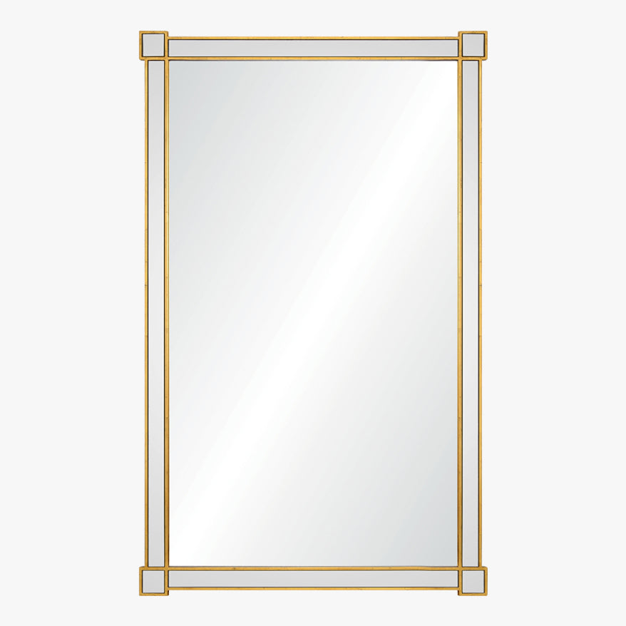 Burnished Gold Leaf Mirror Framed Mirror