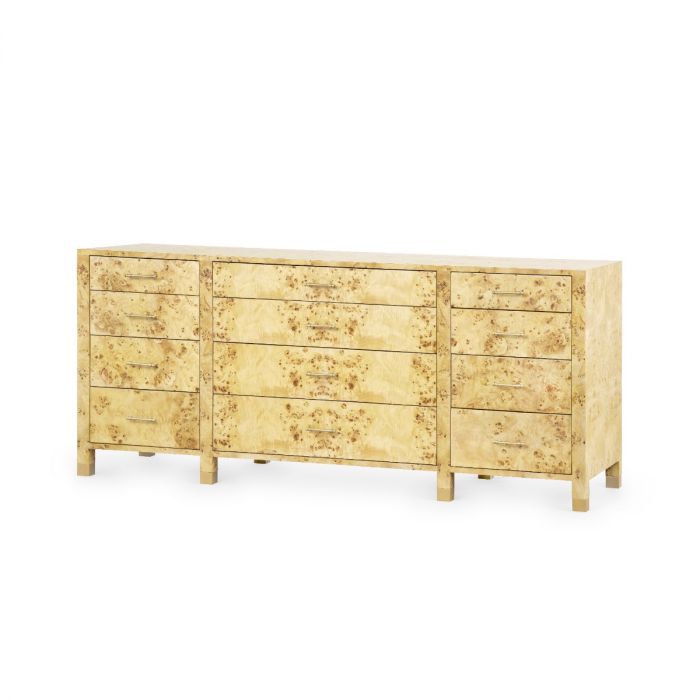 Cole Extra Large 12-Drawer, Burl | Cole Collection | Villa & House