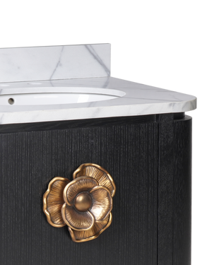 Briallen 30" Black Vanity with Oval Undermount Sink