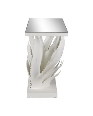 Agave White Console Table