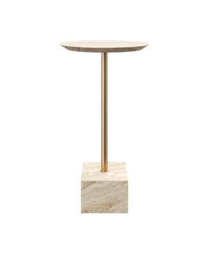 Prado Travertine Drinks Table