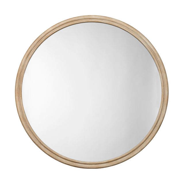 Riley Wood Round Wall Mirror, Extra Large