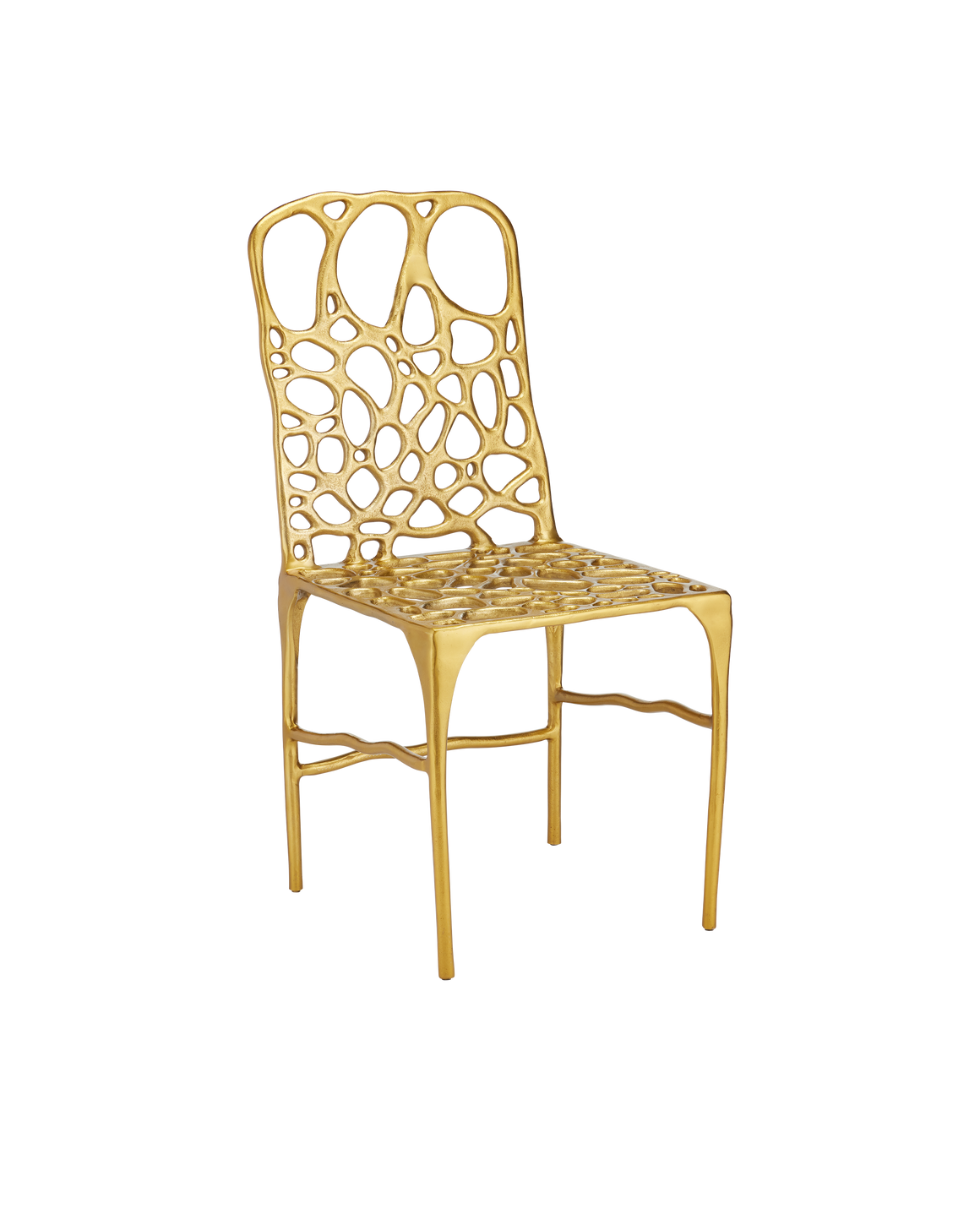 Honeycomb Gold Side Chair
