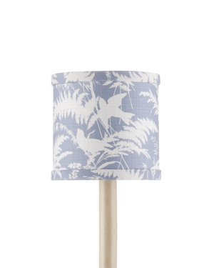 Aviary Dusty Blue Drum Chandelier Shade