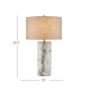 Faux Birch Table Lamp