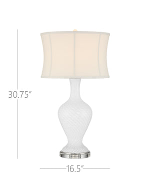 Zeta White Table Lamp