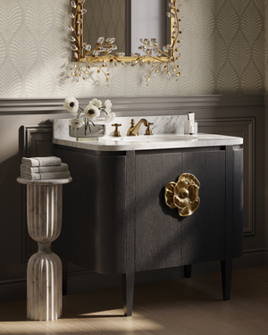 Briallen 30" Black Vanity with Oval Undermount Sink