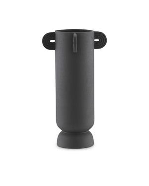 Happy 40 Tube Black Vase