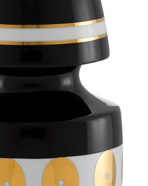 De Luca Black & Gold Gourd Vase