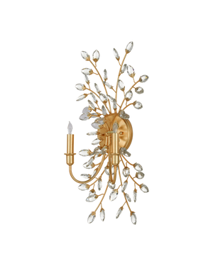 Forget-Me-Not Gold Wall Sconce