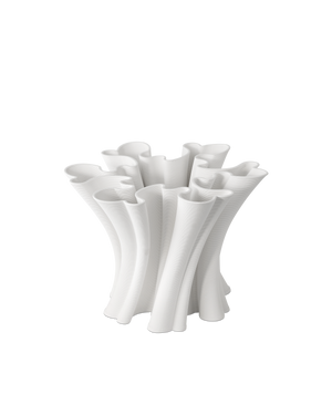 Godet Twist White Vase