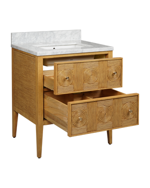 Santos 28" Sea Sand Vanity with Rectangular Undermount Sink