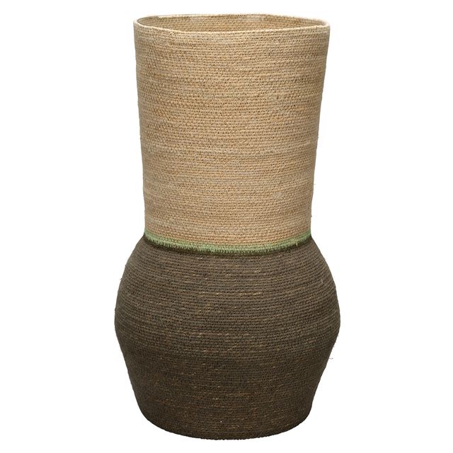 Medium Seagrass Beetle Basket, Green