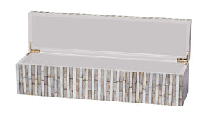 Roosevelt Grey Mother of Pearl Decorative Box, Large