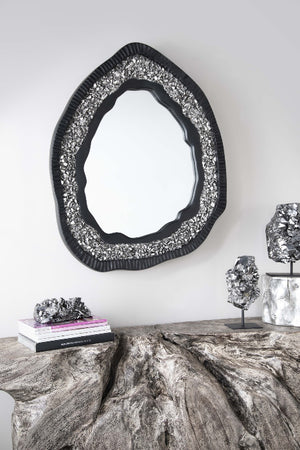 Cast Crystal Tabletop Accent, Liquid Silver, SM
