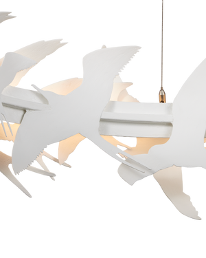 Tijereta White Chandelier