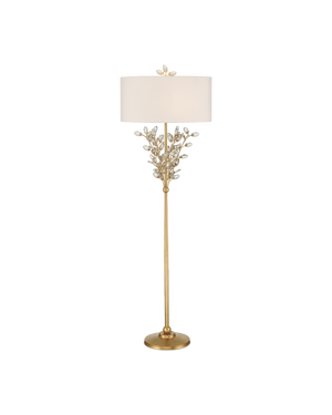 Forget-Me-Not Gold Floor Lamp