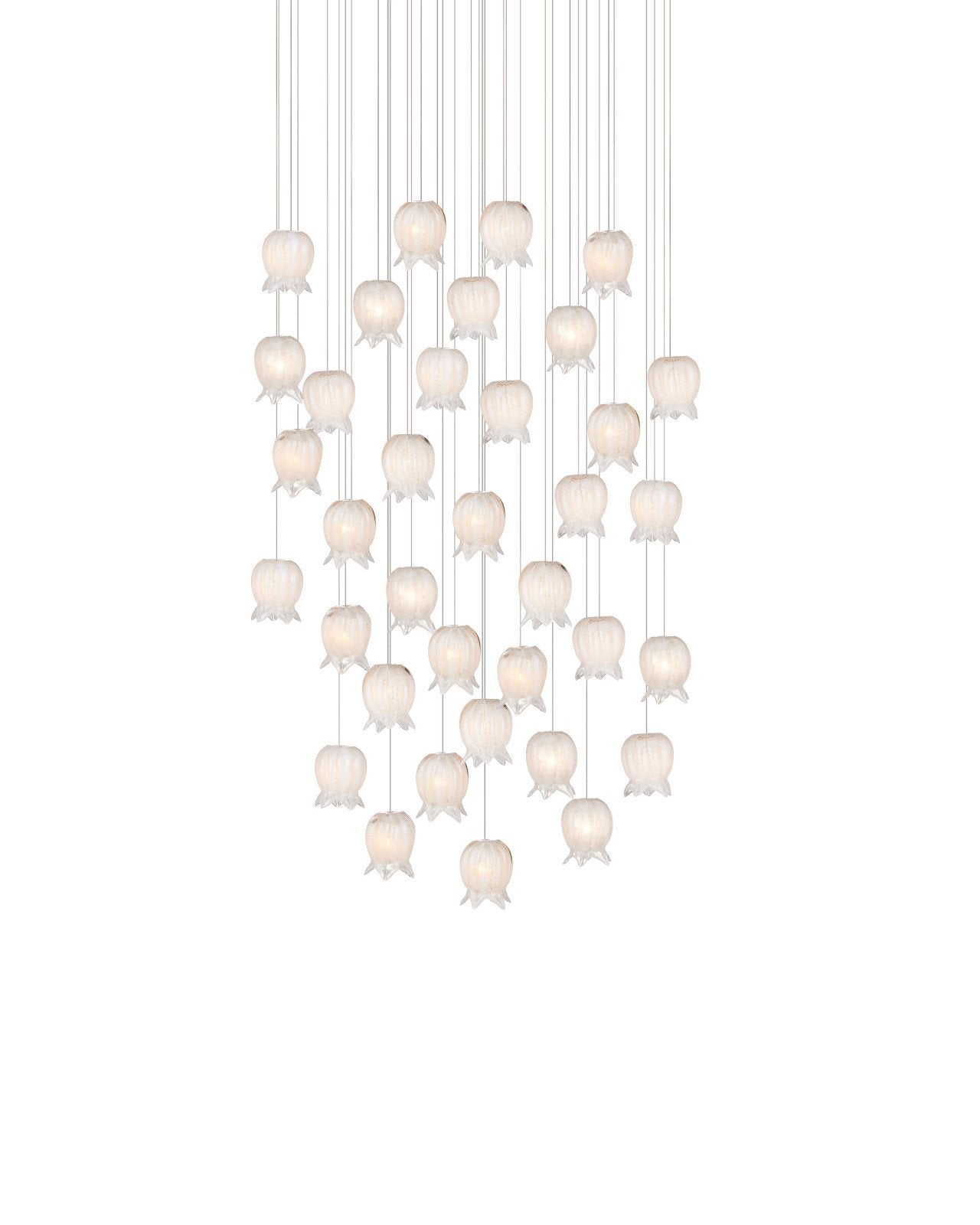 Polpo White 36-Light Round Multi-Drop Pendant