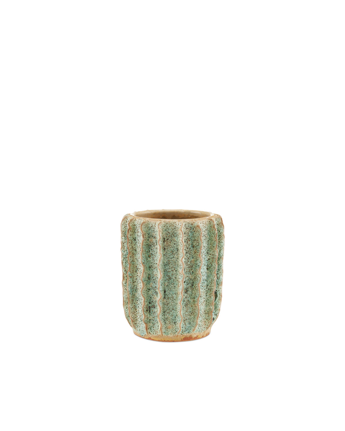 Sunken Boat Small Green Vase