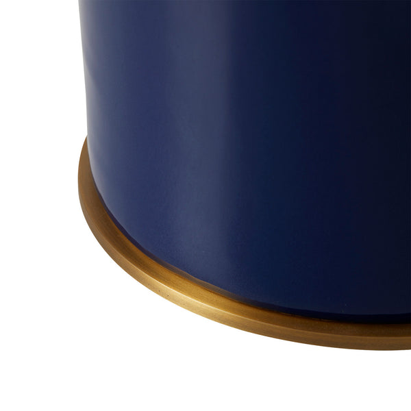 Draper Lamp with Shade 17-inch White Linen, with Gold, Nocturne Blue ...