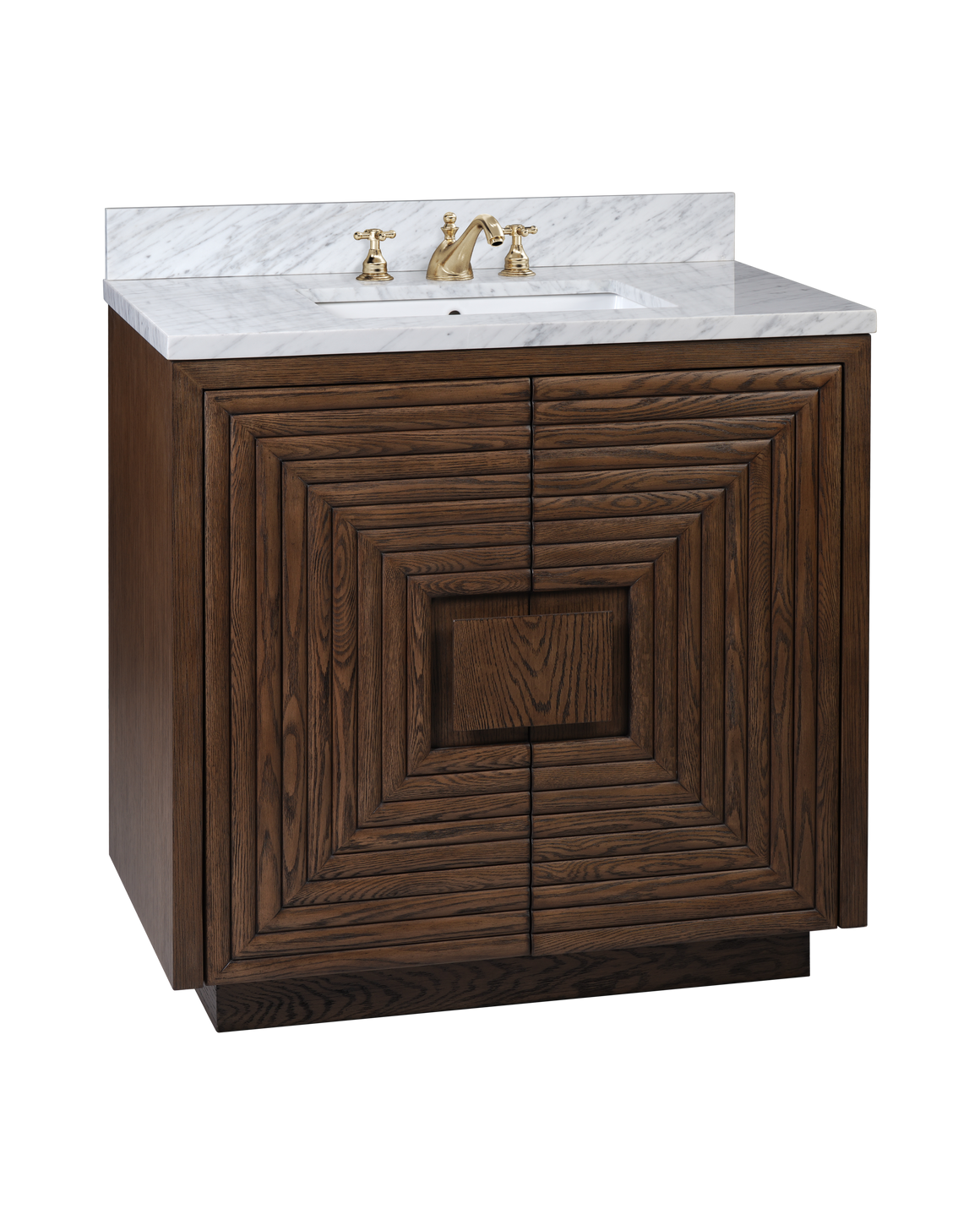 Morombe 36" Cocoa Marble Vanity with Rectangular Undermount Sink