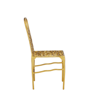 Honeycomb Gold Side Chair