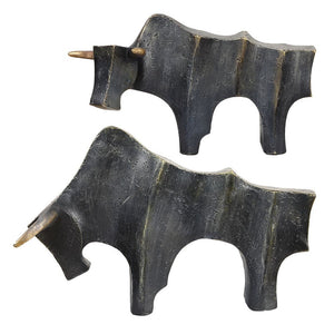 Uttermost Regal Bull Bronze Sculptures Set/2