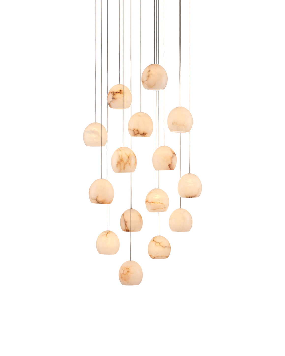 Lazio 15-Light Round Multi-Drop Pendant