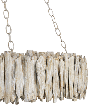 Driftwood Whitewash Ring Chandelier