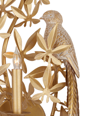 Aviary Gold Wall Sconce, Right