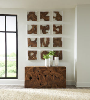 Teak Slice Console, Natural