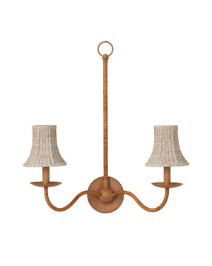Bell Whitewashed Chandelier Shade