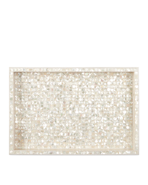 Gerri Dot Mother of Pearl Tray Set of 2