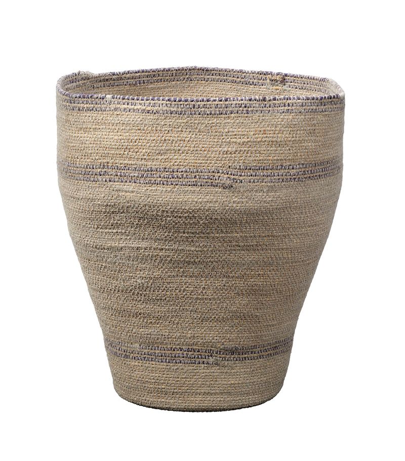 Trophy Basket in Seagrass with Blue Accents