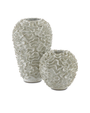 Swirl Small White Vase