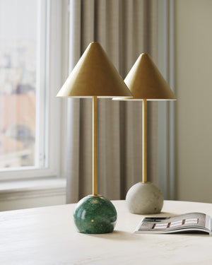 Journey Green & Brass Cordless Table Lamp