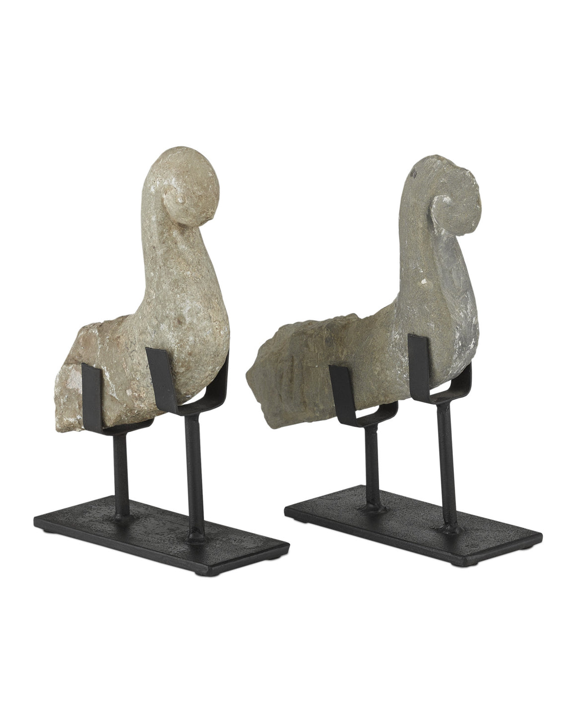 Magpie Stone Bird Set of 2