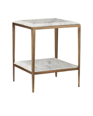 Oblique Marble Side Table