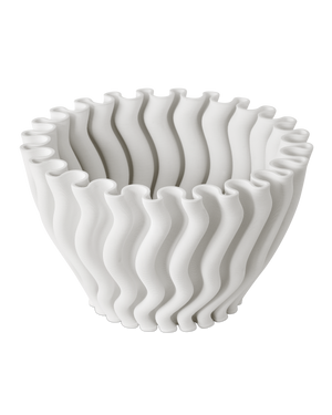 Ripple White Vase