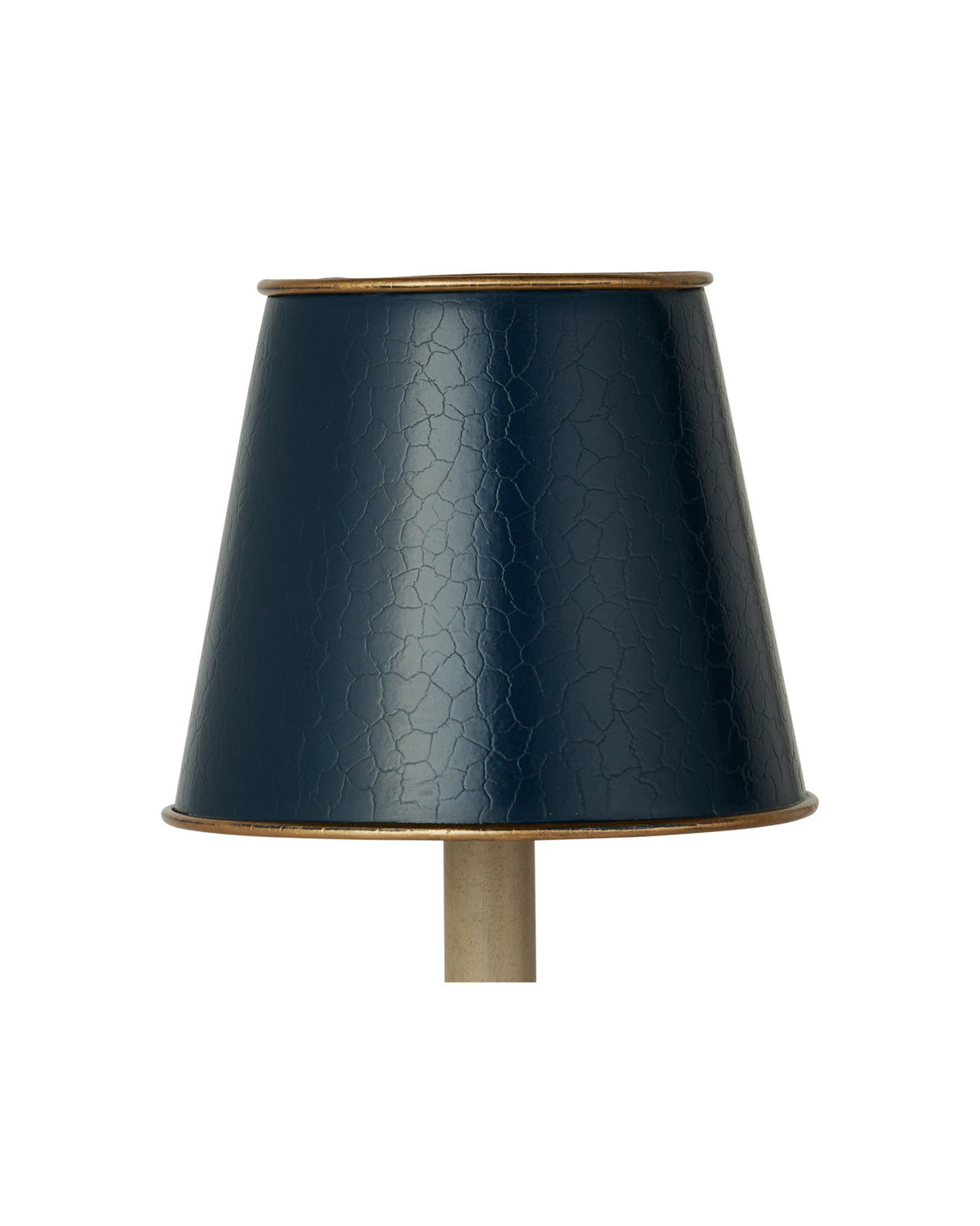 Tole Blue Tapered Chandelier Shade