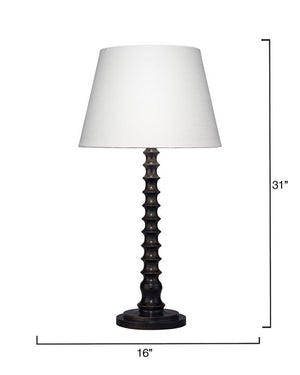 Revolution Wood Table Lamp, Black