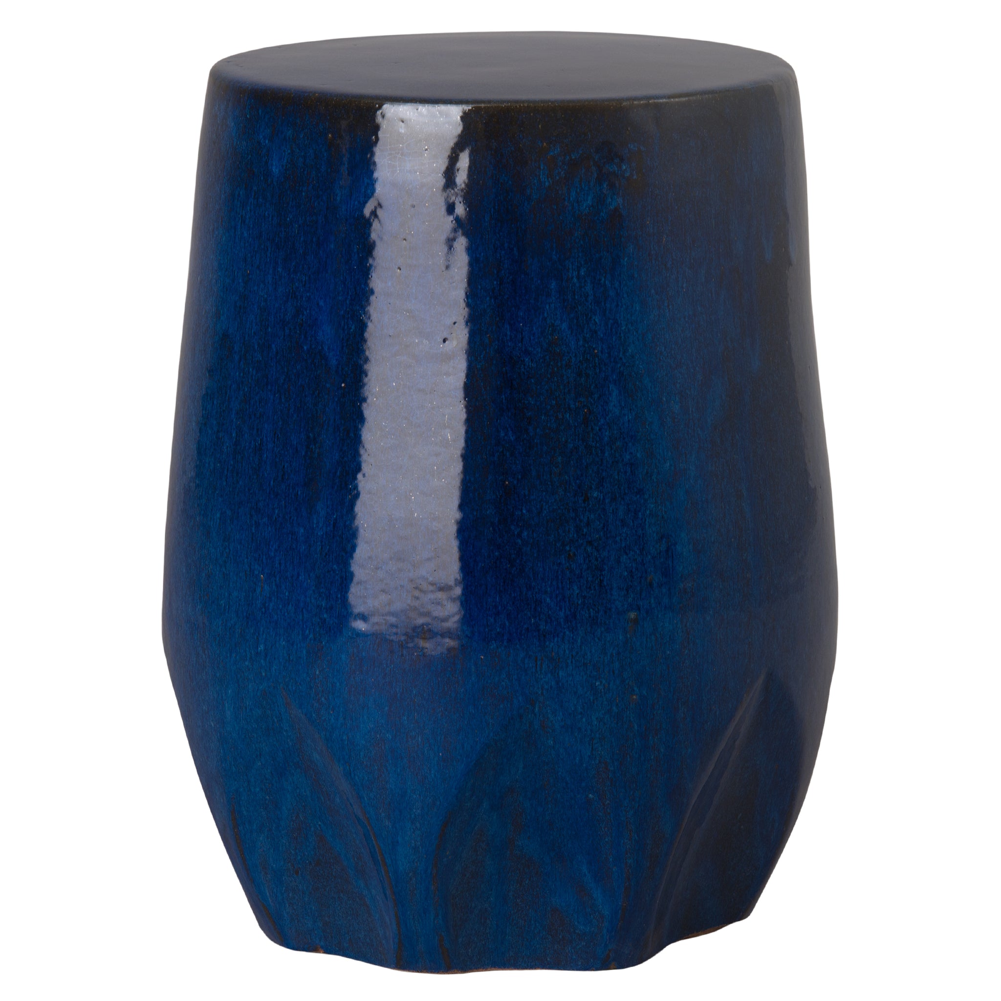 Large Calyx Relief Garden Stool – Royal Blue