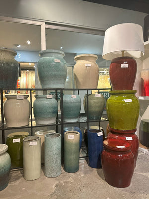 Small Koji Garden Stool - Coastal Splash Glaze