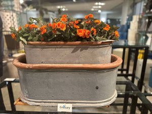 Medium Soft Blue Oval Window Box