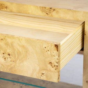 Emil 1-Drawer Side Table, Burl | Emil Collection | Villa & House