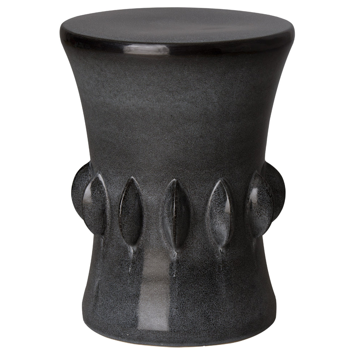 Large Light Charcoal Gray Jewel Garden Stool